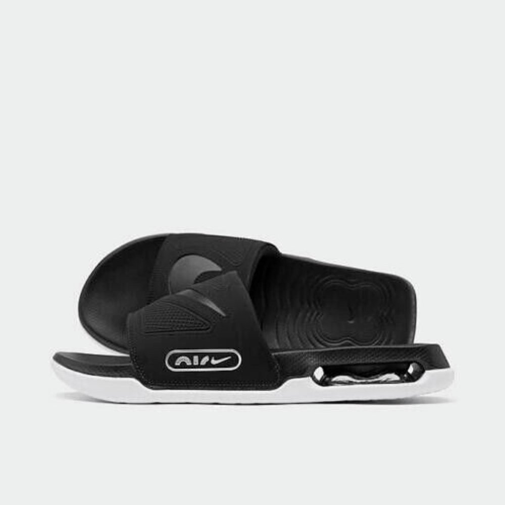 Nike Air Max Cirro Slides Black DC1460-004 Metallic Silver Sizes Men's 8 Wmns 9 - Picture 1 of 8